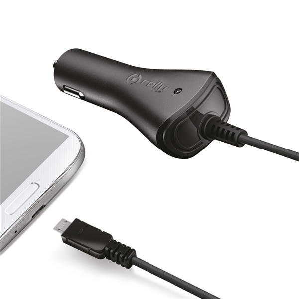 Celly CAR CHARGER MICROUSB 1A/5W BLACK